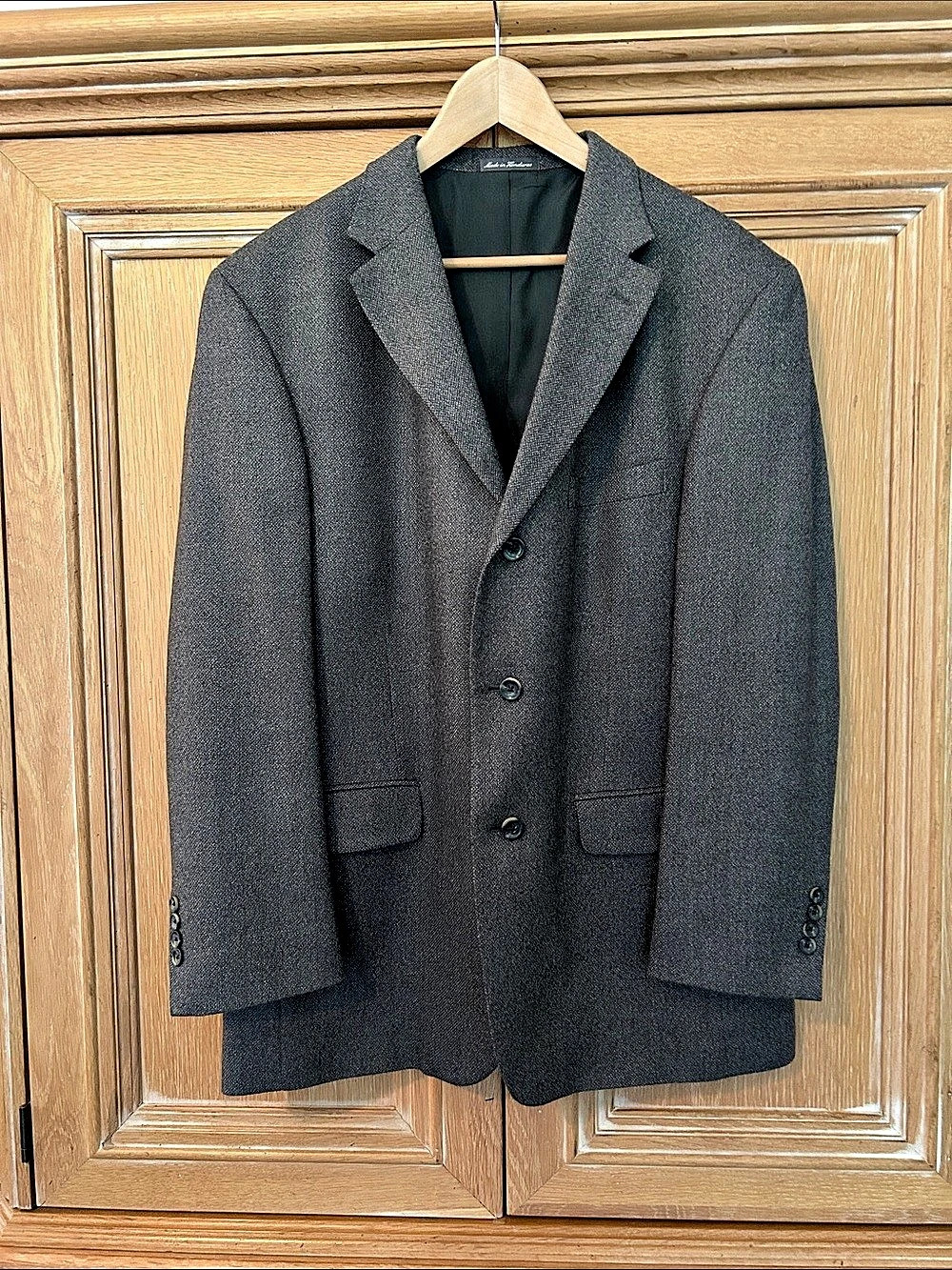 Oscar de la Renta Men's Charcoal Wool Cashmere Sport Coat Size 42 R
